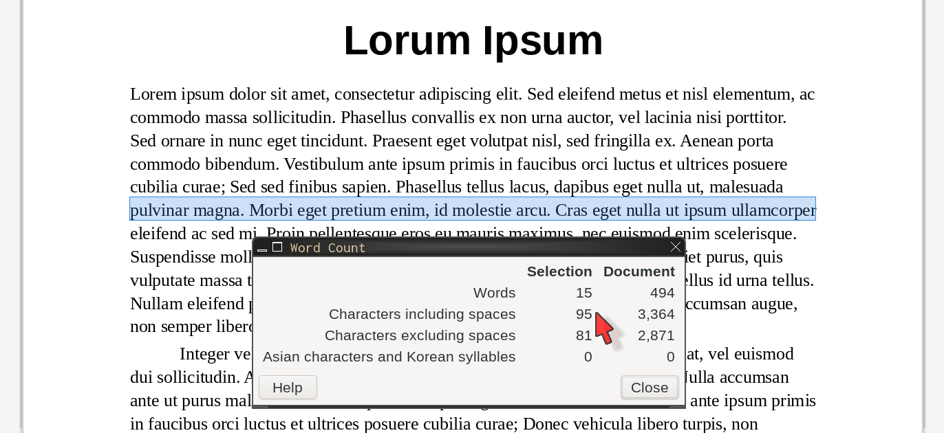 Example 1: Traditional with small font and small margins. (And, yes, I misspelled “lorem”. And, yes, I’m too lazy busy to redo the screenshots.)